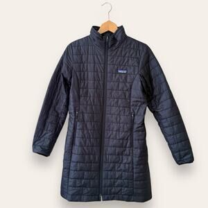 Patagonia Nano Puff Parka Black Size Small Women’s Long Puffer Jacket